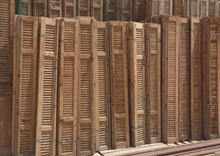 Load image into Gallery viewer, Original Stripped Egyptian Pine Shutters