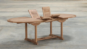 9 Piece Teak Patio Set With Extending Table