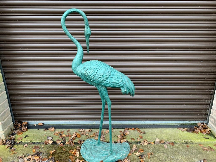 Large 5ft Cast Metal Stork
