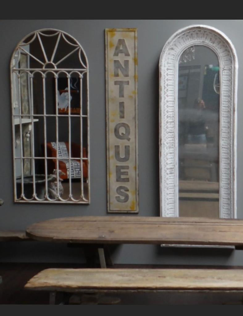 Huge 6ft Tall Metal Antique Sign