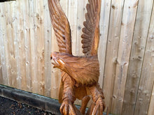 Load image into Gallery viewer, Striking Handcarved Highly Polished 2M High Wooden Detailed Eagle In Motion