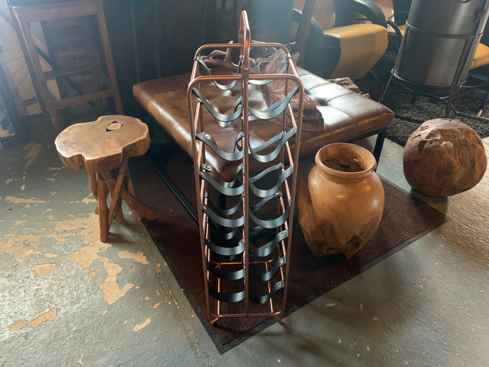 Metal Framed Wine Rack