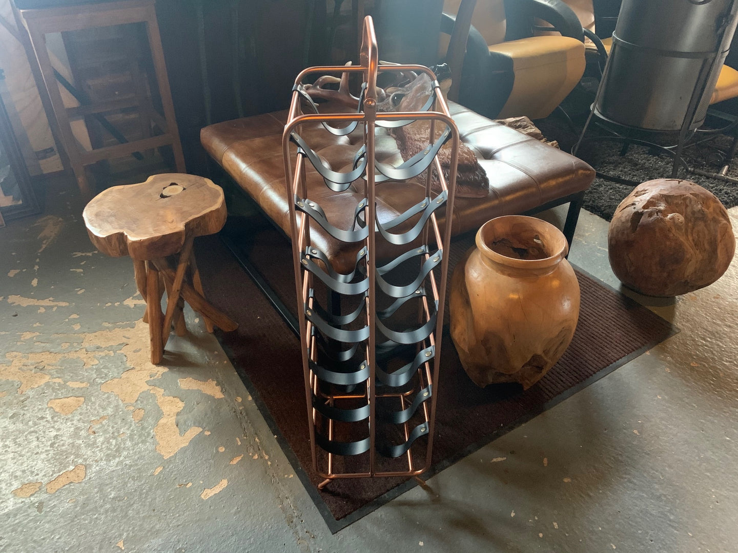 Metal Framed Wine Rack