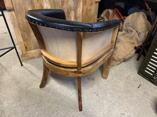 Load image into Gallery viewer, Leather Open Back Tub Chair