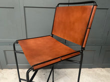 Load image into Gallery viewer, Single Designer Framed Industrial Style High Back Bar Stool in Tan