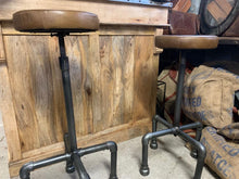 Load image into Gallery viewer, Industrial Scaffold Leather Bar Stool in Tan