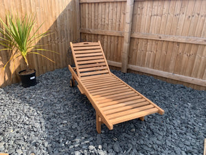 Teak Sunlounger
