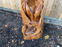 Load image into Gallery viewer, Striking Handcarved Highly Polished 2M High Wooden Detailed Eagle In Motion