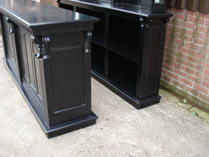 2.6m Black Front Counter  & Mirrored Back Bar