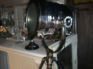 Large Heavy Nickel Tripod Search Light