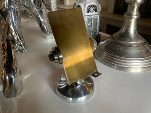 Nickel & Brass Phone Holder - Iphone & Android Compatible