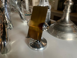 Nickel & Brass Phone Holder - Iphone & Android Compatible