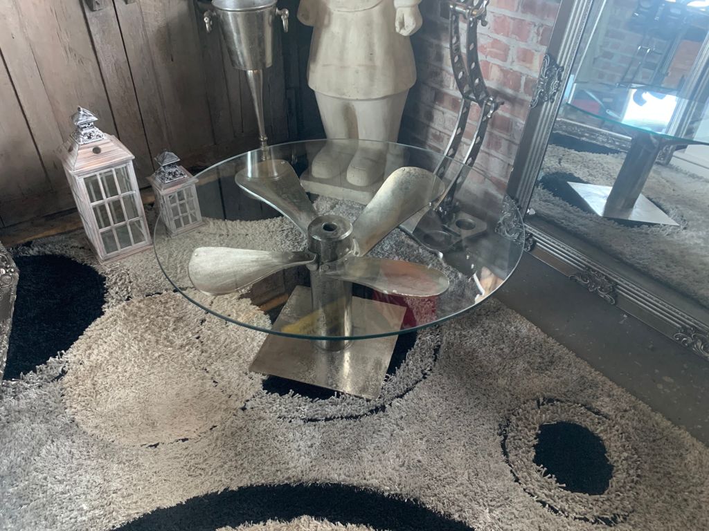 Solid Nickel Aeroplane Propeller Base Table