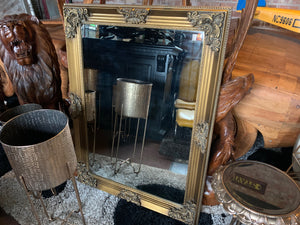 Ornate French Mirror in Antique Gold