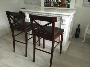 1.5m White Home Bar - Front Counter & Mirrored Back Bar (PRE ORDER NOW BACK IN STOCK 3 WEEKS)