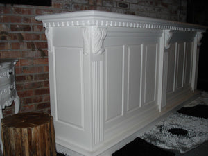2.6m White Front Counter