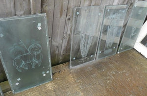 Original Etched Glass Church Windows