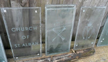 Load image into Gallery viewer, Original Etched Glass Church Windows